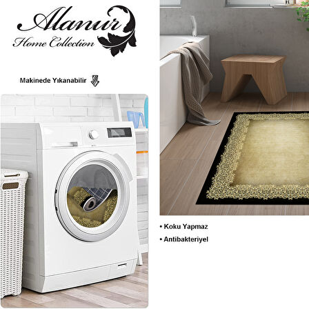 Dekoreko Kaymaz Taban Djt Banyo Halısı Star Pamuk Modern 1674