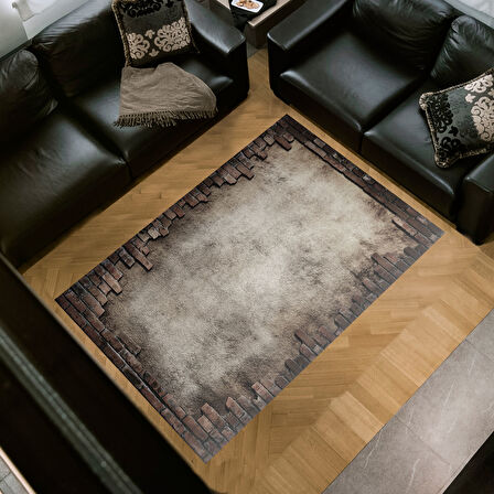 Dekoreko Kaymaz Taban Djt Salon Halısı Star Pamuk Modern F5049