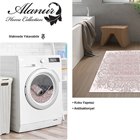 Dekoreko Kaymaz Taban Djt Banyo Halısı Star Pamuk Modern 1488