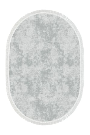 Dijital Baskılı Oval Salon Halısı | Kaymaz Yıkanabilir | Keçe Taban Saçaklı | Vintage | 2092M