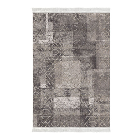 Dekoreko Kaymaz Taban Djt Salon Halısı Star Pamuk Saçaklı İskandinav F5132