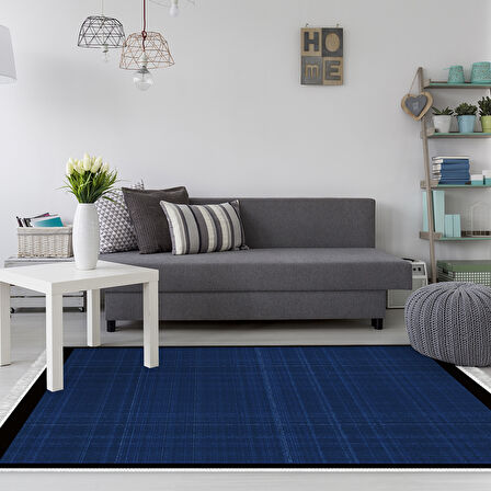 Alanur Home Kaymaz Taban Djt Banyo Mutfak Salon Halı  Trend Saçaklı Dokuma Desen E5007