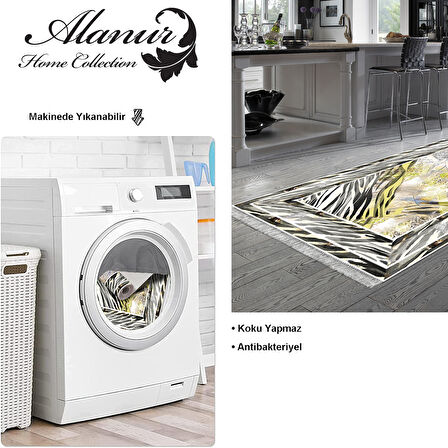 Dekoreko Kaymaz Taban Djt Mutfak Halısı Trend Saçaklı Modern 728