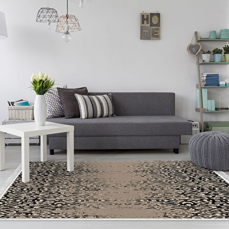 Dekoreko Kaymaz Taban Djt Salon Halısı Star Pamuk Saçaklı İskandinav Mu123