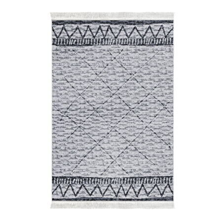 Dekoreko Kaymaz Taban Djt Mutfak Halısı Yıldız Deri Saçaklı İskandinav F5081