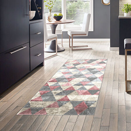 Dekoreko Kaymaz Taban Djt Mutfak Halısı Yıldız Deri İskandinav 661M