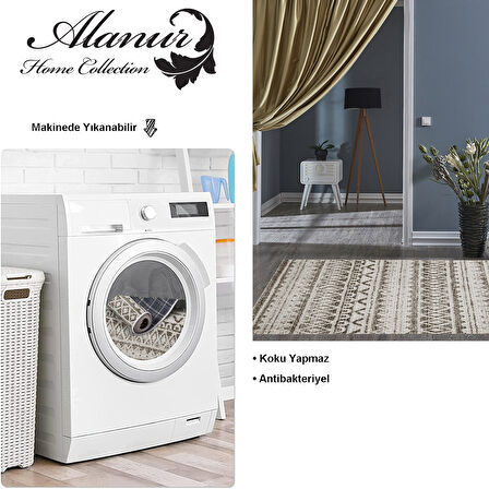 Dekoreko Kaymaz Taban Djt Salon Halısı Star Pamuk İskandinav F5078