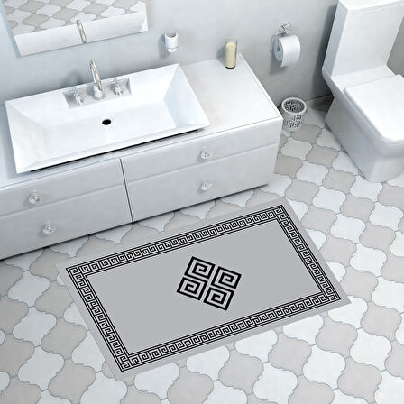 Dekoreko Kaymaz Taban Djt Banyo Halısı Yıldız Deri Modern 656M