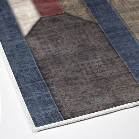 Dekoreko Kaymaz Taban Djt Banyo Halısı Yıldız Deri Modern S6505