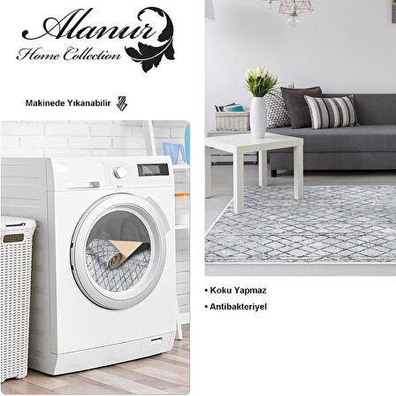 Dekoreko Kaymaz Taban Djt Salon Halısı Yıldız Deri İskandinav F5079