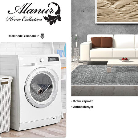 Dekoreko Kaymaz Taban Djt Salon Halısı Star Pamuk İskandinav F5084