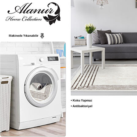 Dekoreko Kaymaz Taban Djt Salon Halısı Star Pamuk Saçaklı Modern M5142