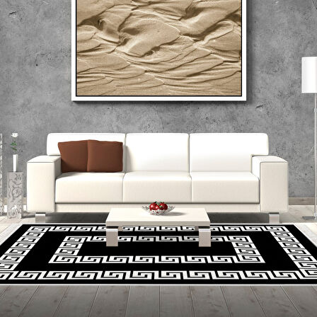 Dekoreko Kaymaz Taban Djt Salon Halısı Star Pamuk Saçaklı Modern 650M