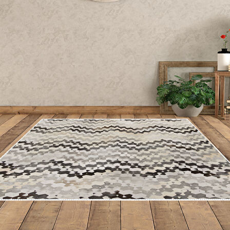 Dekoreko Kaymaz Taban Djt Salon Halısı Star Pamuk Modern 1675