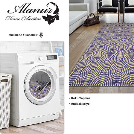 Dekoreko Kaymaz Taban Djt Salon Halısı Star Pamuk Modern 605M