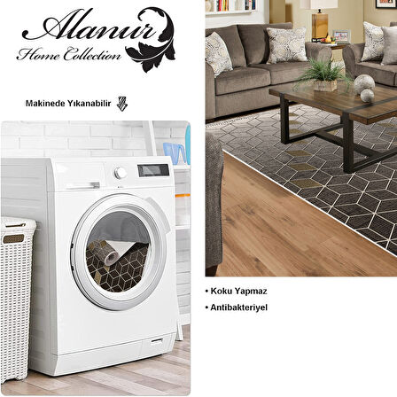 Dekoreko Kaymaz Taban Djt Salon Halısı Trend Saçaklı Modern 719