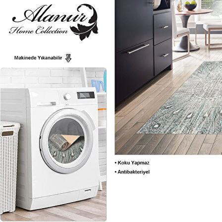 Dekoreko Kaymaz Taban Djt Mutfak Halısı Yıldız Deri Modern 743