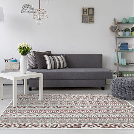 Dekoreko Kaymaz Taban Djt Salon Halısı Yıldız Deri İskandinav F5082