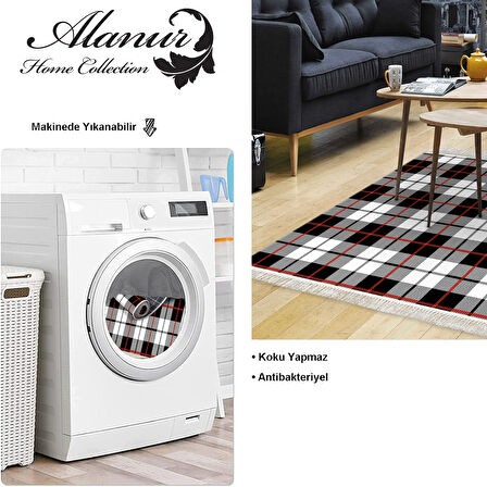 Dekoreko Kaymaz Taban Djt Salon Halısı Star Pamuk Saçaklı Modern 750