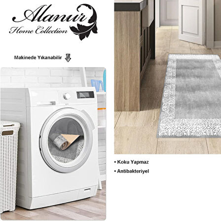 Dekoreko Kaymaz Taban Djt Mutfak Halısı Yıldız Deri Modern 1460