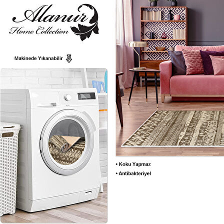 Dekoreko Kaymaz Taban Djt Salon Halısı Yıldız Deri İskandinav F5080