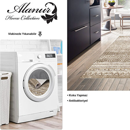 Dekoreko Kaymaz Taban Djt Mutfak Halısı Trend İskandinav F5087