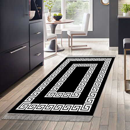 Dekoreko Kaymaz Taban Djt Mutfak Halısı Star Pamuk Saçaklı Modern 650M