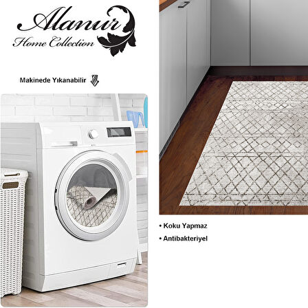 Dekoreko Kaymaz Taban Djt Mutfak Halısı Trend İskandinav F5079