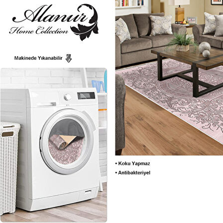 Dekoreko Kaymaz Taban Djt Salon Halısı Yıldız Deri Saçaklı Modern 1488