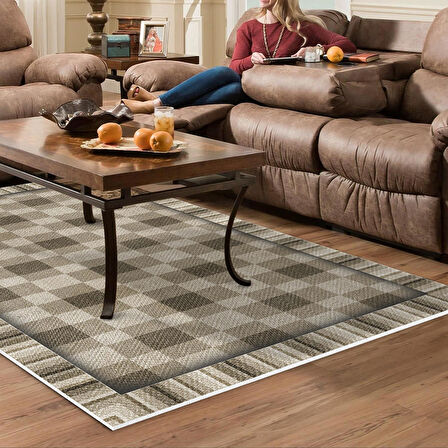 Dekoreko Kaymaz Taban Djt Salon Halısı Yıldız Deri Modern 1913