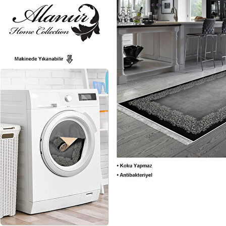 Dekoreko Kaymaz Taban Djt Mutfak Halısı Yıldız Deri Saçaklı Modern 1674