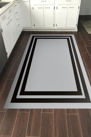 Dijital Baskılı Dikdörtgen Salon Halısı | Kaymaz Yıkanabilir | Keçe Taban | Geometrik | 1696