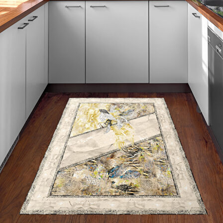 Dekoreko Kaymaz Taban Djt Mutfak Halısı Star Pamuk Modern 729