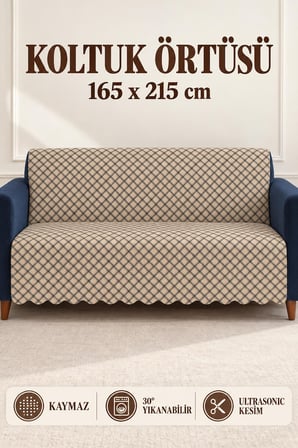 Çok Amaçlı Kadife Koltuk Örtüsü Kaymaz Süngerli 165x215 cm Modern Bohem Çekyat Şalı Piknik Masa Örtüsü ALK4