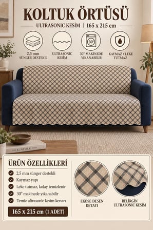 Çok Amaçlı Kadife Koltuk Örtüsü Kaymaz Süngerli 165x215 cm Modern Bohem Çekyat Şalı Piknik Masa Örtüsü ALK4