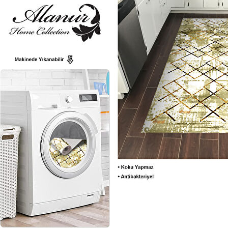 Dekoreko Kaymaz Taban Djt Mutfak Halısı Trend Modern M5026