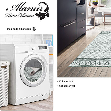 Dekoreko Kaymaz Taban Djt Mutfak Halısı Trend İskandinav F5081