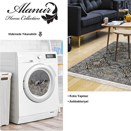 Dekoreko Kaymaz Taban Djt Salon Halısı Star Pamuk Saçaklı Modern 659M