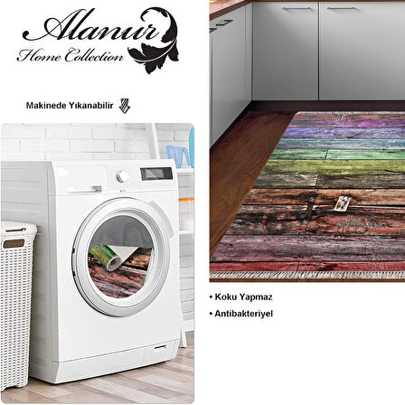 Dekoreko Kaymaz Taban Djt Mutfak Halısı Trend Saçaklı Modern Mu136