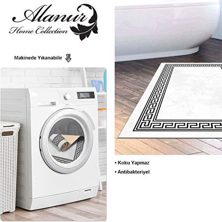 Dekoreko Kaymaz Taban Djt Banyo Halısı Yıldız Deri Modern 626M