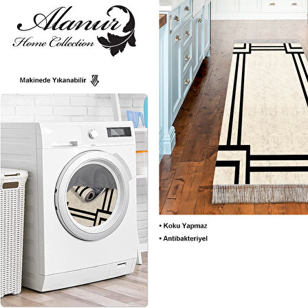 Dekoreko Kaymaz Taban Djt Mutfak Halısı Star Pamuk Saçaklı Modern 1920