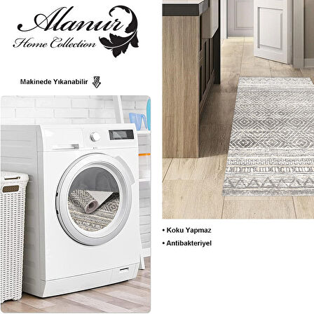 Dekoreko Kaymaz Taban Djt Mutfak Halısı Trend İskandinav F5087