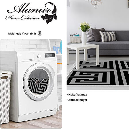 Dekoreko Kaymaz Taban Djt Salon Halısı Star Pamuk Saçaklı Modern 658M