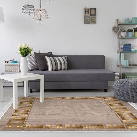 Dekoreko Kaymaz Taban Djt Salon Halısı Trend Saçaklı Modern 691M
