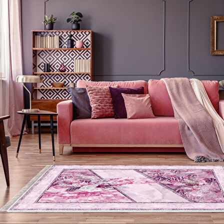 Dekoreko Kaymaz Taban Djt Salon Halısı Star Pamuk Saçaklı Modern 729