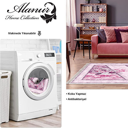 Dekoreko Kaymaz Taban Djt Salon Halısı Star Pamuk Saçaklı Modern 729