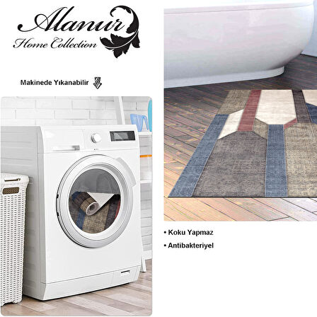 Dekoreko Kaymaz Taban Djt Banyo Halısı Trend Modern S6505