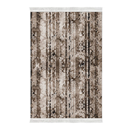 Dekoreko Kaymaz Taban Djt Mutfak Halısı Yıldız Deri Saçaklı Modern Mu147