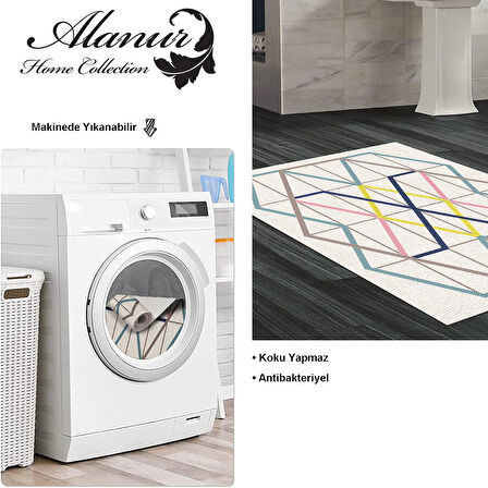 Dekoreko Kaymaz Taban Djt Banyo Halısı Trend Modern P1525
