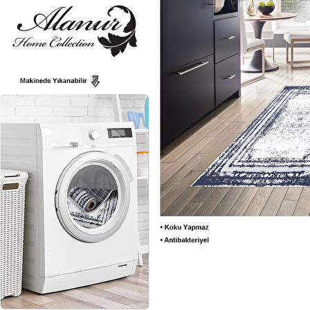 Dekoreko Kaymaz Taban Djt Mutfak Halısı Star Pamuk Modern M5132